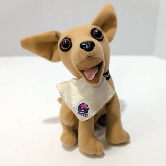 Vtg Taco Bell Talking " You're Getting Hungry" Chihuahua Plush Toy with Napkin - Picture 7 of 8